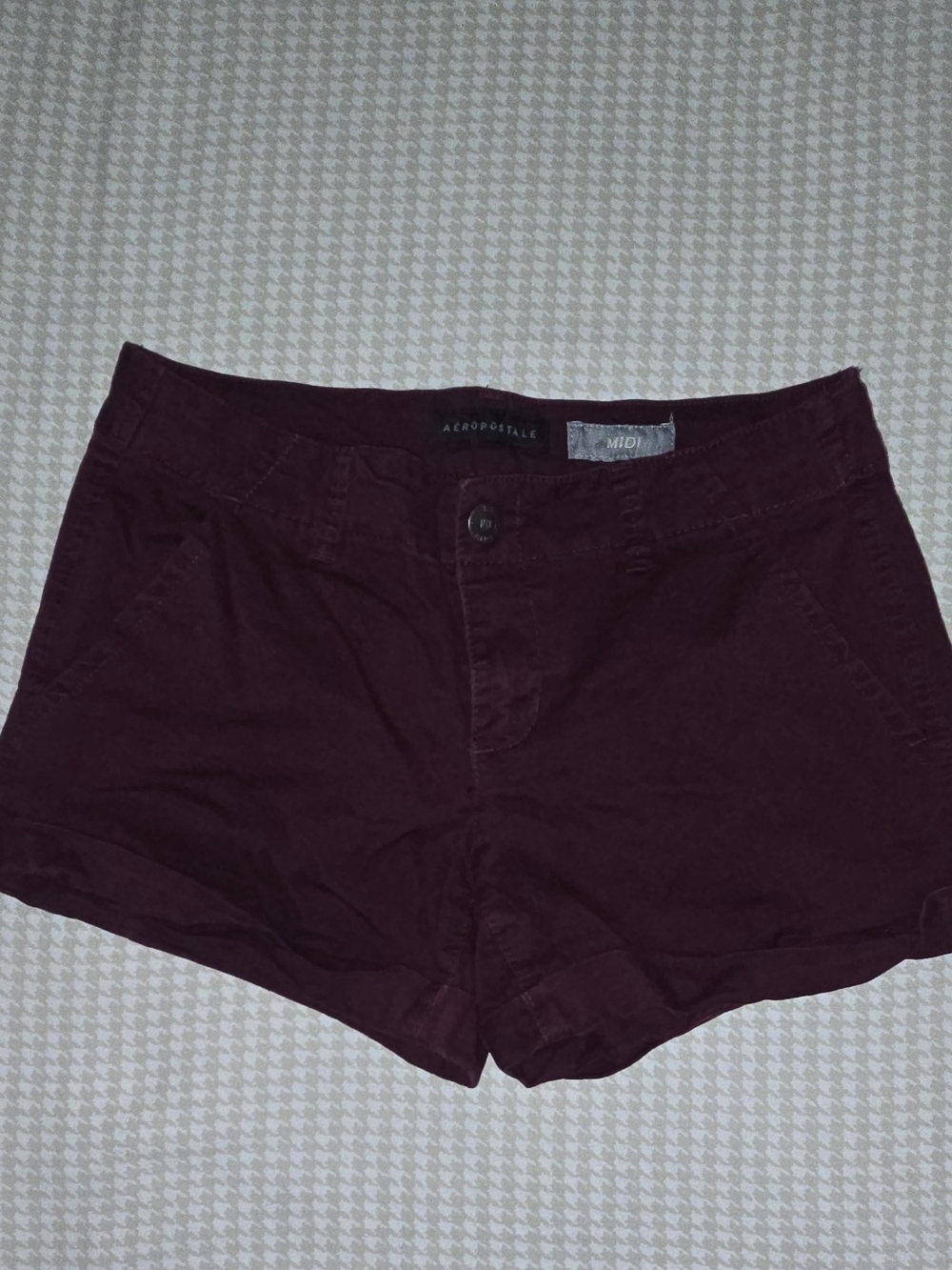 Aeropostale Burgundy Jean Shorts Size 4